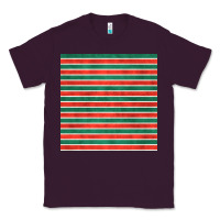 Plum christmas stripes seamless pattern Classic Tee - BundleAndBundleShop