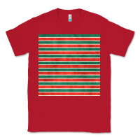 Red christmas stripes seamless pattern Classic Tee - BundleAndBundleShop