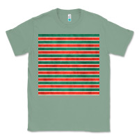 Sage christmas stripes seamless pattern Classic Tee - BundleAndBundleShop