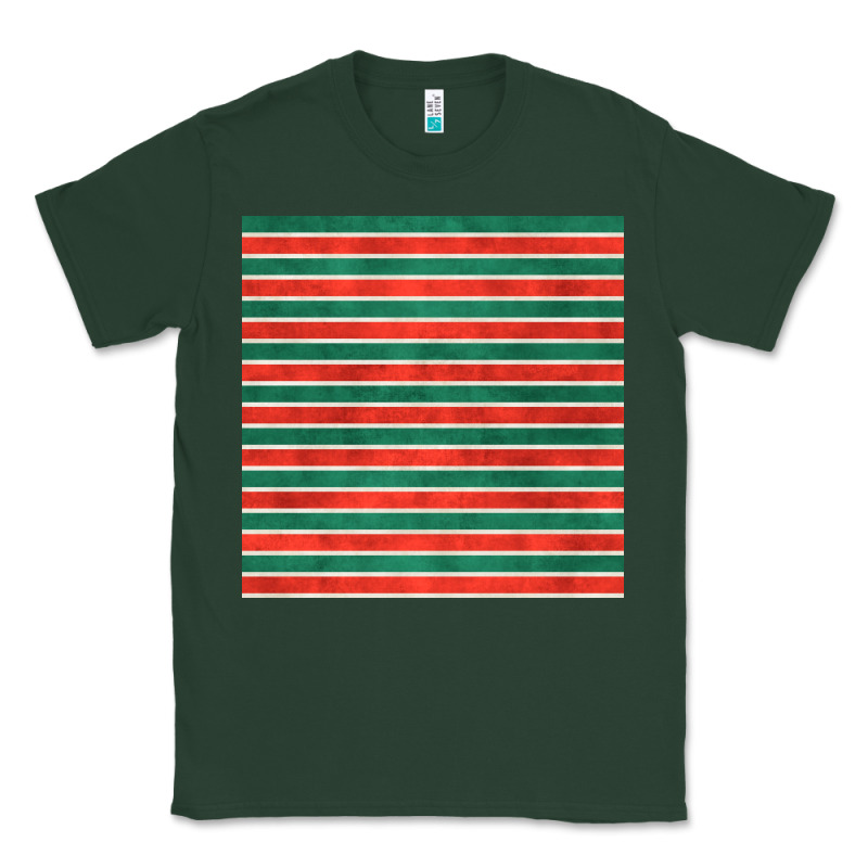 Christmas Stripes Seamless Pattern Classic Tee by BundleAndBundleShop | Teevron