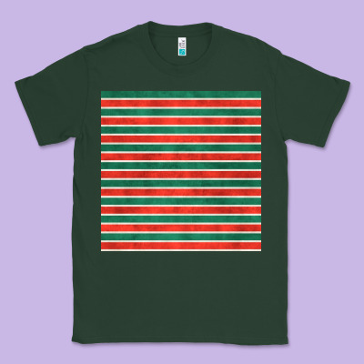 Christmas Stripes Seamless Pattern Classic Tee Designed By Bundleandbundleshop