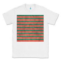 White christmas stripes seamless pattern Classic Tee - BundleAndBundleShop