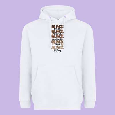 Black History Melanin Malia Heavyweight Hoodie Designed By Maliassmallbusiness