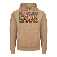 Vintage Coffee i run on caffeine chaos and cuss words Vintage Hoodie - Zillion Design Studio