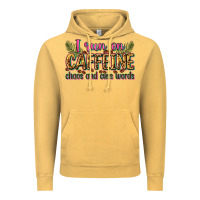 Vintage Mustard i run on caffeine chaos and cuss words Vintage Hoodie - Zillion Design Studio