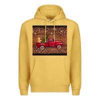 Antique Gold Christmas truck Premium Hoodie - AdoDesignShop