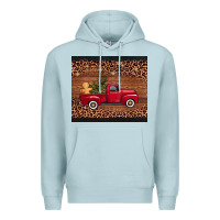 Blue Mist Christmas truck Premium Hoodie - AdoDesignShop