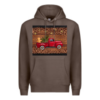 Coffee Christmas truck Premium Hoodie - AdoDesignShop