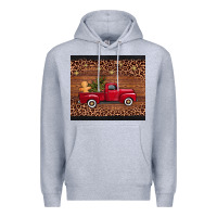 Heather Grey Christmas truck Premium Hoodie - AdoDesignShop
