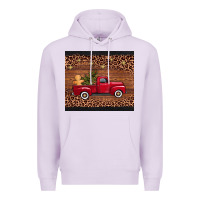 Lilac Christmas truck Premium Hoodie - AdoDesignShop