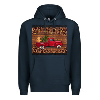 Navy Christmas truck Premium Hoodie - AdoDesignShop