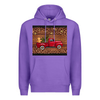 Purple Christmas truck Premium Hoodie - AdoDesignShop