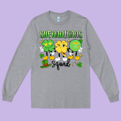 Shenanigans Squad Long Sleeve Tee Designed By Artiststas