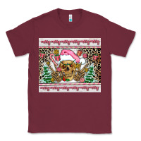 Burgundy pink skeleton  christmas Classic Tee - AdoDesignShop