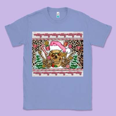 Pink Skeleton  Christmas Classic Tee Designed By Adodesignshop