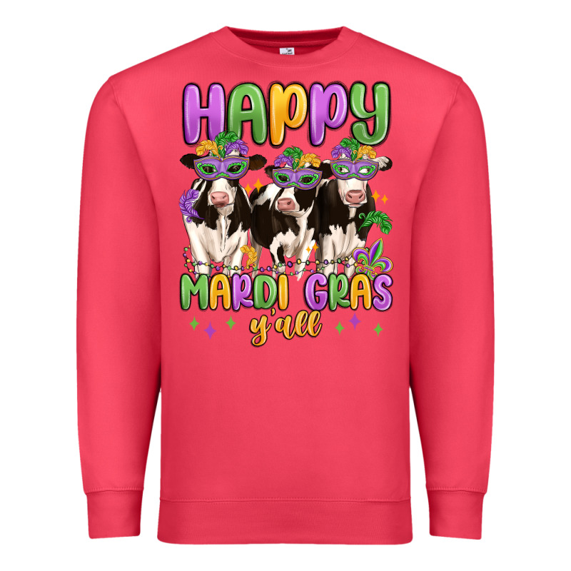 Happy Mardi Gras Y'all Premium Sweatshirt by MaliasSmallBusiness | Teevron