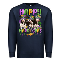 Navy happy mardi gras y'all Premium Sweatshirt - MaliasSmallBusiness