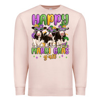Pale Pink happy mardi gras y'all Premium Sweatshirt - MaliasSmallBusiness