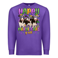 Purple happy mardi gras y'all Premium Sweatshirt - MaliasSmallBusiness