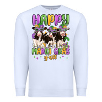 White happy mardi gras y'all Premium Sweatshirt - MaliasSmallBusiness