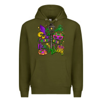 Army Green new orleans mardi gras Premium Hoodie - LillyAllenDesigns