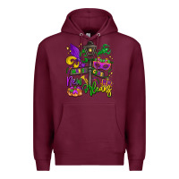 Burgundy new orleans mardi gras Premium Hoodie - LillyAllenDesigns