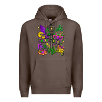 Coffee new orleans mardi gras Premium Hoodie - LillyAllenDesigns