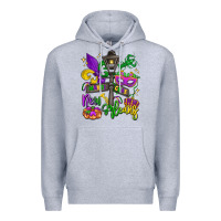 Heather Grey new orleans mardi gras Premium Hoodie - LillyAllenDesigns