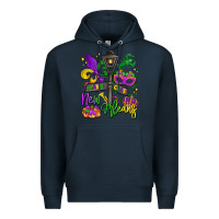 Navy new orleans mardi gras Premium Hoodie - LillyAllenDesigns
