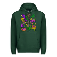 Sports Green new orleans mardi gras Premium Hoodie - LillyAllenDesigns