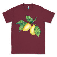 Burgundy lemons Classic Tee - BundleAndBundleShop