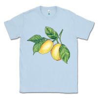 Dusty Blue lemons Classic Tee - BundleAndBundleShop