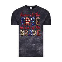 Cloud Black Home of the free because of the brave Vintage Tee - Neo Western