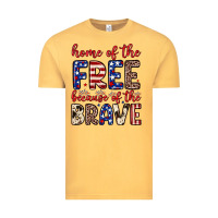 Vintage Mustard Home of the free because of the brave Vintage Tee - Neo Western