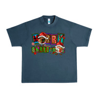 Midnight Navy merry christmas gnomies Urban Heavy Tee - FaDigitalArtStudio