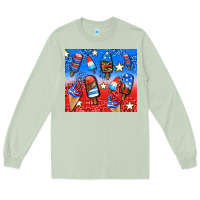 Matcha american popsicle and stars Long Sleeve Tee - AdoDesignShop