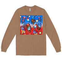 Toasted Coconut american popsicle and stars Long Sleeve Tee - AdoDesignShop