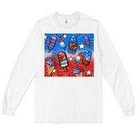 White american popsicle and stars Long Sleeve Tee - AdoDesignShop