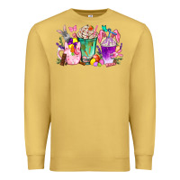 Antique Gold Easter coffee cups with Bunny Premium Sweatshirt - NancyCooperArtShop