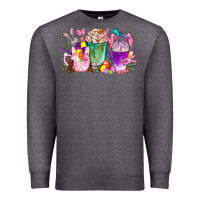 Charcoal Heather Easter coffee cups with Bunny Premium Sweatshirt - NancyCooperArtShop