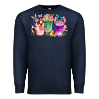 Navy Easter coffee cups with Bunny Premium Sweatshirt - NancyCooperArtShop