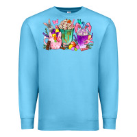 Ocean Blue Easter coffee cups with Bunny Premium Sweatshirt - NancyCooperArtShop