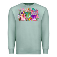 Seafoam Easter coffee cups with Bunny Premium Sweatshirt - NancyCooperArtShop