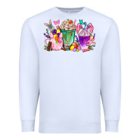 White Easter coffee cups with Bunny Premium Sweatshirt - NancyCooperArtShop