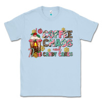 Dusty Blue coffee chaos and candy canes Classic Tee - AdoDesignShop