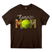 Chocolate Brown tennis mom Heavy Core Tee - RacoonDesign