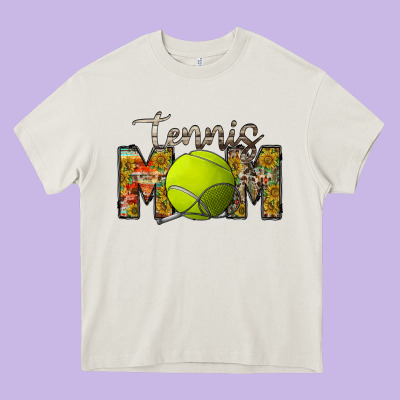 Tennis Mom Heavy Core Tee Designed By Racoondesign