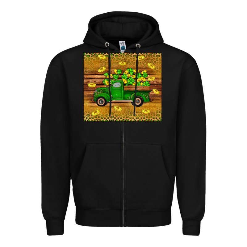 St Patricks Day Truck Zipper Hoodie by Artiststas | Teevron