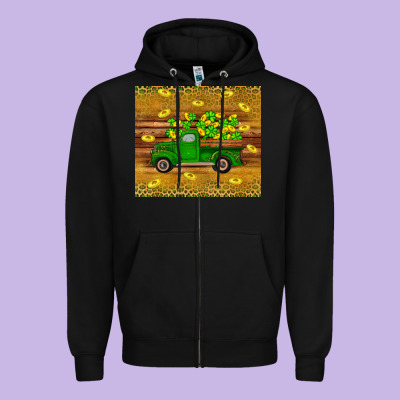 St Patricks Day Truck Zipper Hoodie Designed By Artiststas