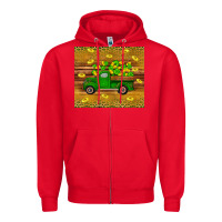 Red St Patricks day truck Zipper Hoodie - Artiststas